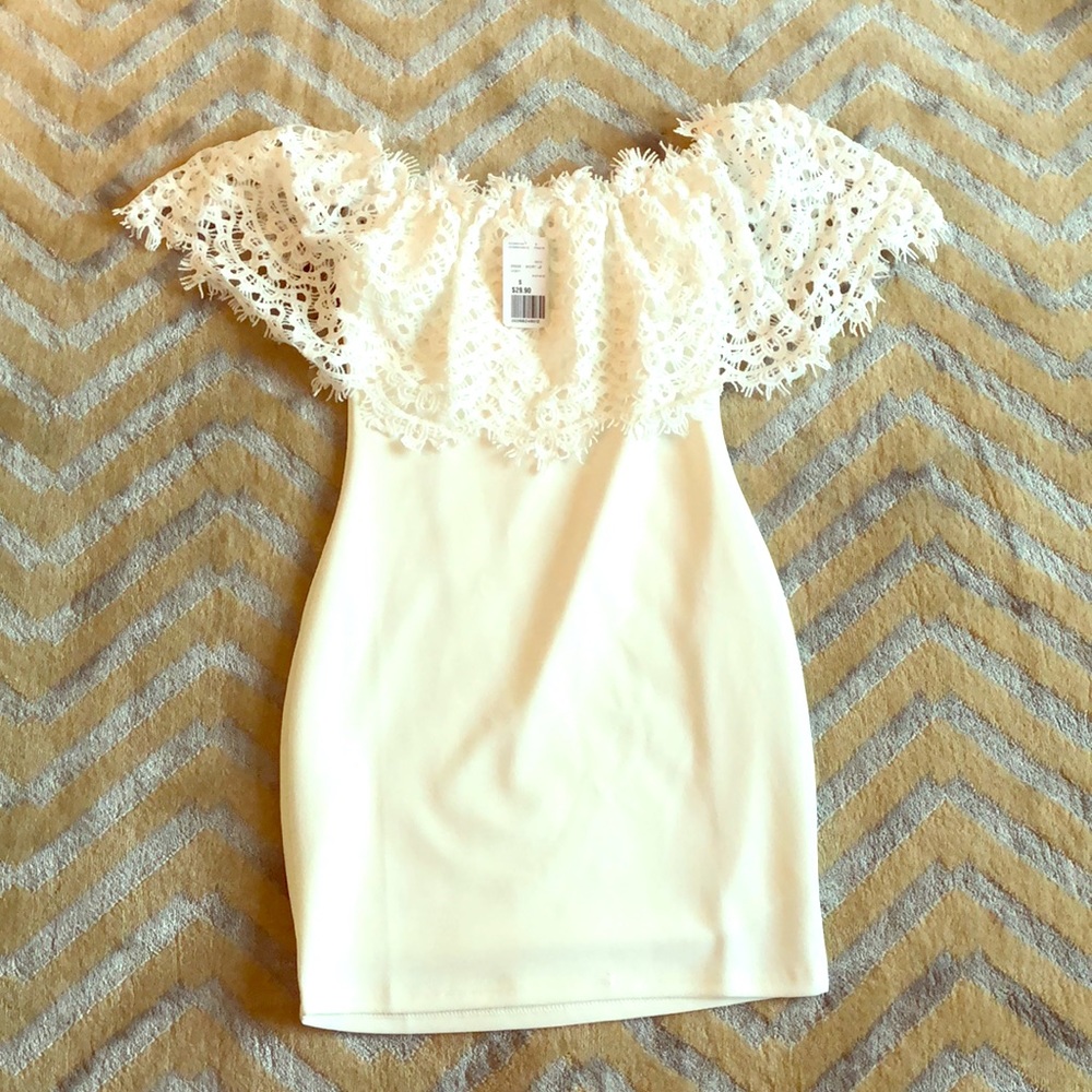 White Summer Dress - Off the Shoulder